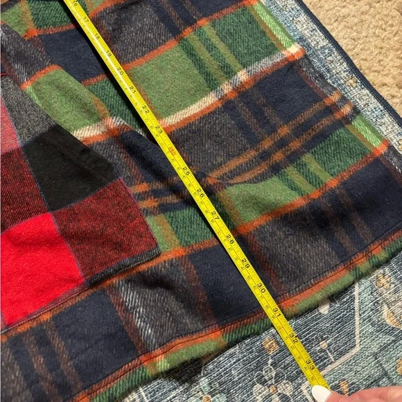 💎RARE💎🆕URBAN OUTFITTERS ‘Renewal’ Mixed Plaid Flannel Poncho, OS - Picture 8 of 9